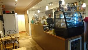 cozy interior  at The Little Potting Shed Cafe in Oban