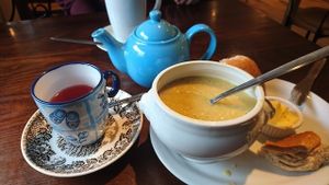 large choice of different teas and home made soup at The Little Potting Shed Cafe in Oban