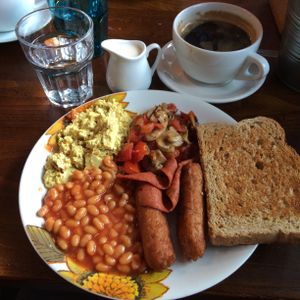 Full vegan breakfast  at The Little Potting Shed Cafe in Oban