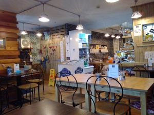 Cosy interior  at The Little Potting Shed Cafe in Oban