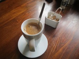 Delicious vegan chicory coffee! at The Little Potting Shed Cafe in Oban