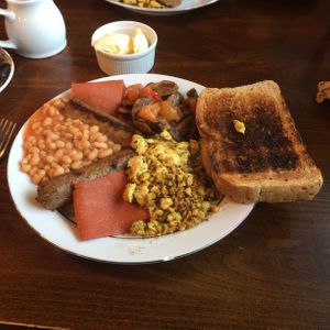 Vegan breakfast  at The Little Potting Shed Cafe in Oban