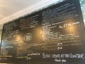 Menu August 2019 at The Little Potting Shed Cafe in Oban
