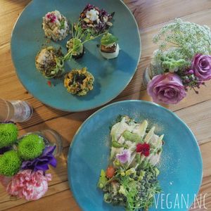 Lasagna and mix platter at Raw & Roxy in Cape Town