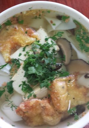 Wanton soup with noodles - delicious. at Bo De Trai in Footscray