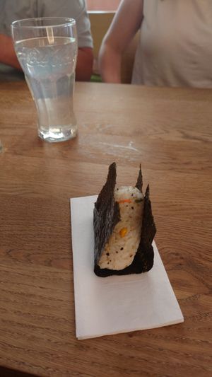 Vegan onigiri at Matcha Komachi in Vienna