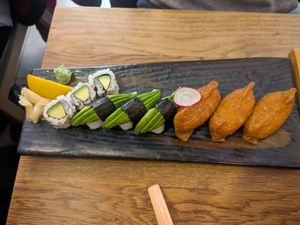 Vegan sushi set at Matcha Komachi in Vienna