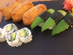 Vegan Sushi Plate at Matcha Komachi in Vienna