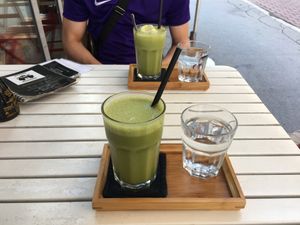 Matcha Latte with almond milk  at Matcha Komachi in Vienna