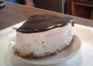 Delicious Chocolate Gluten free Cheesecake! at The Real Green Cafe in Pune