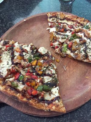 BBQ Pizza at The Real Green Cafe in Pune