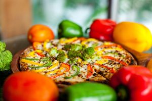 Veggie Delight Pizza at The Real Green Cafe in Pune