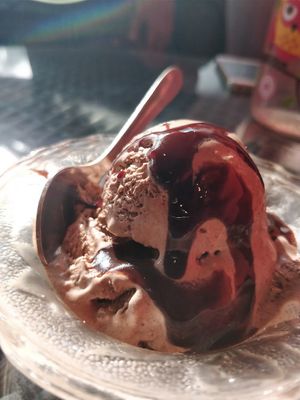 Chocolate Ice Cream
Made with Almond and Soy Milk at The Real Green Cafe in Pune