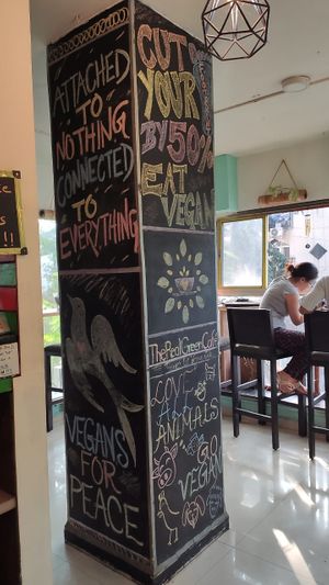 Cute decor  at The Real Green Cafe in Pune