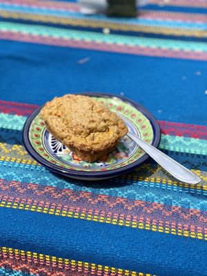 Carrot muffin at Suculenta in Tulum