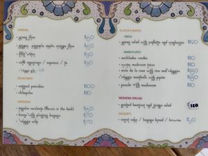 Menu back   at Suculenta in Tulum