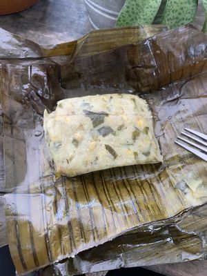 Vegan tamale  at Suculenta in Tulum