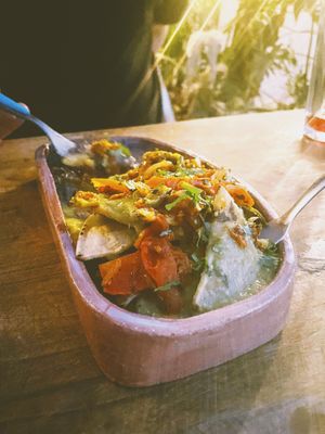 chilaquiles  at Suculenta in Tulum