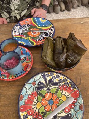 Tamalas  at Suculenta in Tulum