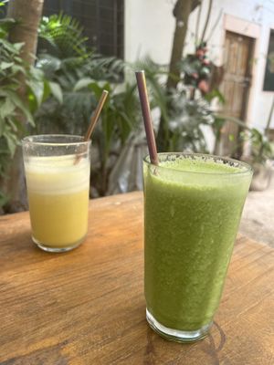 Fresh juice! Try the green. Highly recommend  at Suculenta in Tulum