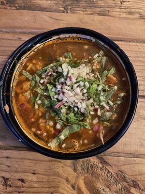 Vegan pozole 🌱🙏🏽  at Suculenta in Tulum
