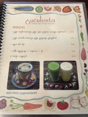 Menú   at Suculenta in Tulum