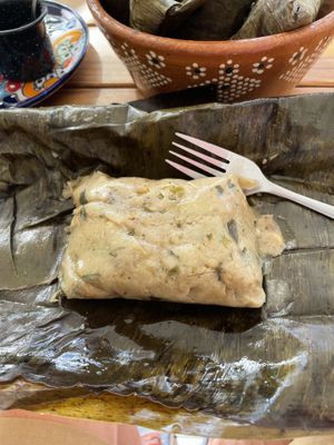 Tamale Rajas   at Suculenta in Tulum