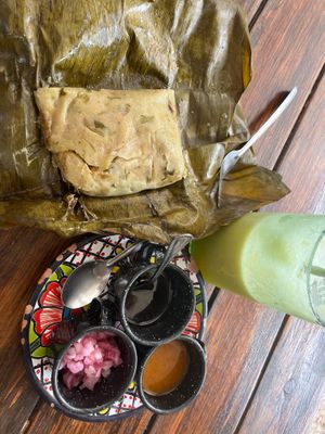 tamales at Suculenta in Tulum