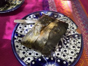 Tamale de frijoles   at Suculenta in Tulum