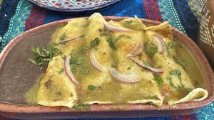 Enchiladas  at Suculenta in Tulum