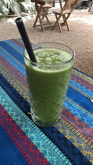 Green juice (great)  at Suculenta in Tulum