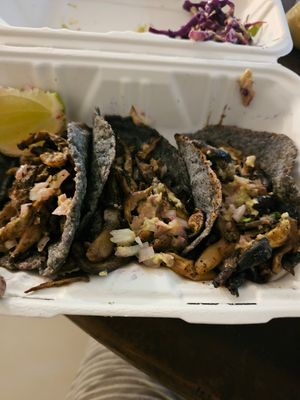 Oyster mushrooms tacos at Suculenta in Tulum