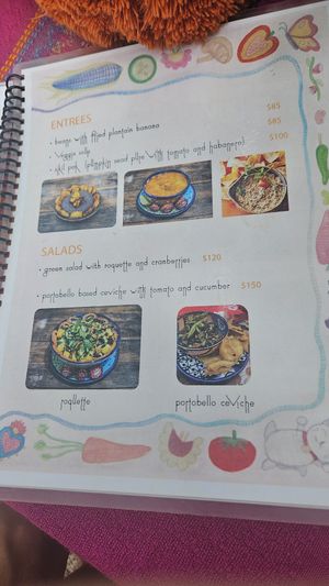 Menu at Suculenta in Tulum