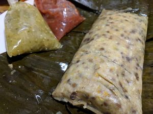 lentil tamale at Suculenta in Tulum