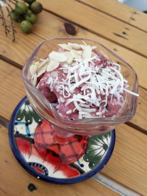 Vegan ice cream.   at Suculenta in Tulum