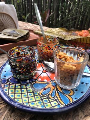 Sauces  at Suculenta in Tulum