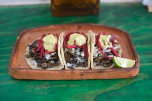 Vegan tacos at Suculenta in Tulum