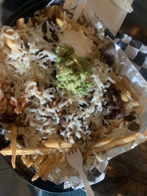 Vegan carne asada fries  at Pelon's Baja Grill in Virginia Beach