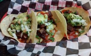 Vegan tacos (faux-meat) at Pelon's Baja Grill in Virginia Beach