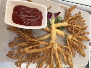 Vegan Deep Fried Enoki Mushrooms   at Pure Heart Vegetarian - 心灵之素 in Kuala Lumpur