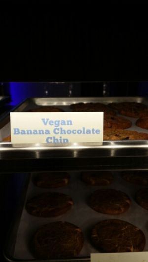 Vegan Banana Chocolate Chip Cookies, can be warmed or can build Custom Ice Cream Sandwich! at CREAM in Fresno