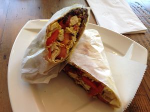Monterrey Avocado Avocado, Tomato, Sprouts, Tofu, Vegan Spread at Green Zebra Cafe in Sarasota