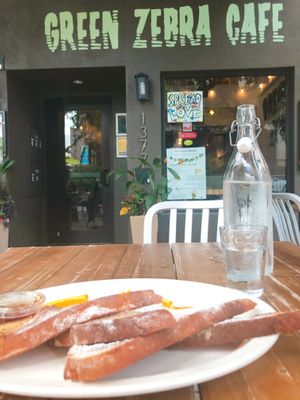 French toast at the Main Street location  at Green Zebra Cafe in Sarasota