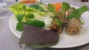 Fried Spring Rolls at Le P'tit Pré Chez Lan in Paris