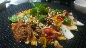 florilège vegan (rice not in the picture)  at Le P'tit Pré Chez Lan in Paris