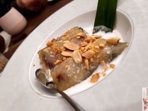 Banana and tapioca pearls at Le P'tit Pré Chez Lan in Paris