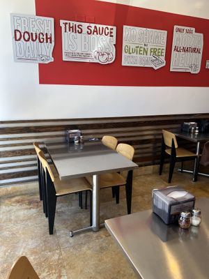 Interior has seating  at Fresh Brothers in Encino
