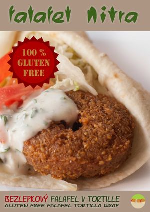 Gluten free falafel wrap at Falafel Nitra in Nitra