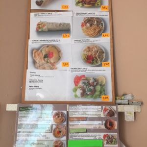 menu at Falafel Nitra in Nitra