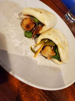 Cashew tofu bao buns at Fat Cats in Cleveland